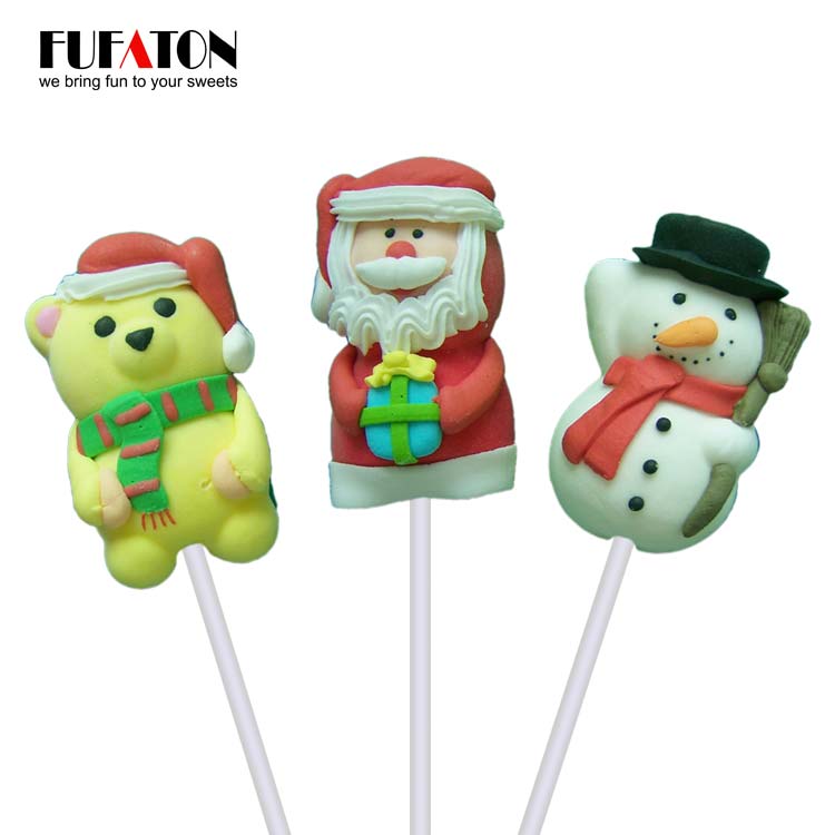 Hand Decorated Marshmallow Lollipop Candy for Christmas