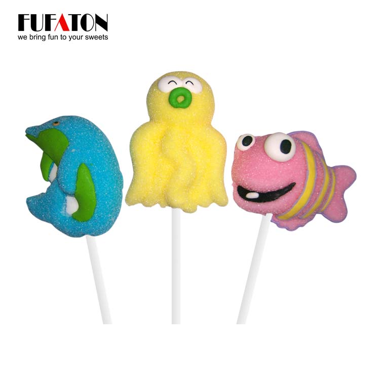 Sea Animal whale marshmallow candy lollipops