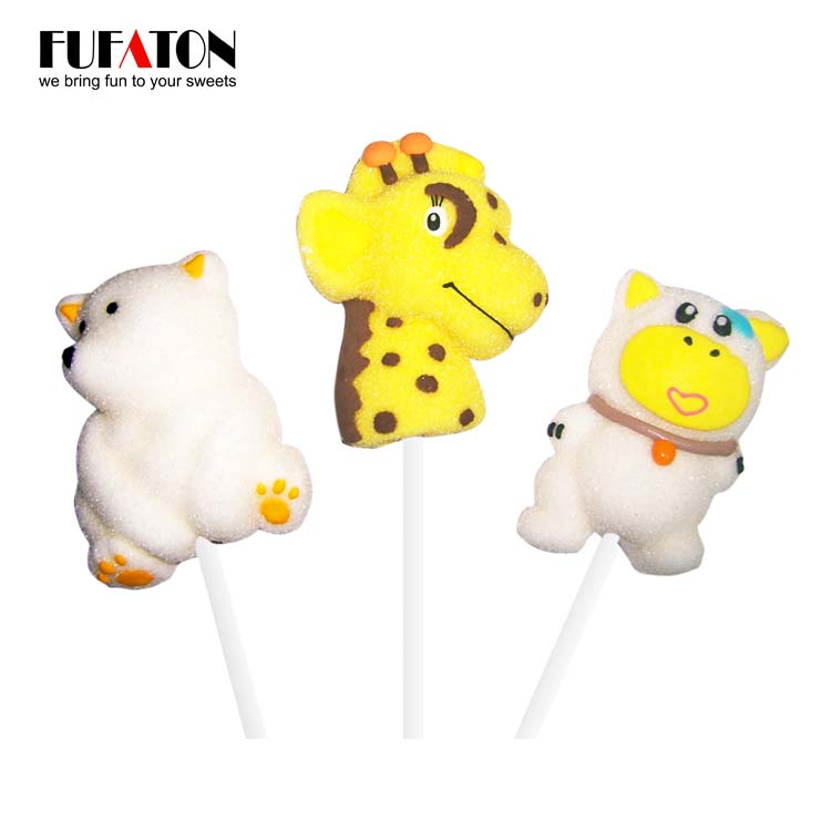 Forest Animal shaped marshmallow candy lollipops