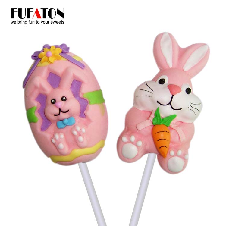 Easter bunny shaped candy mallow pop