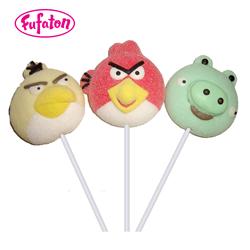 Angry Bird Shaped Marshmallow Lollipop Candy