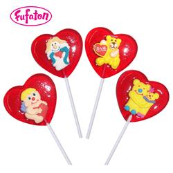 Valentine Heart Shaped Lollipop with Decoration | Wholesale Candy