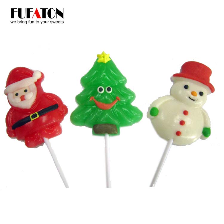 Hand decorated Christmas lollipop candy