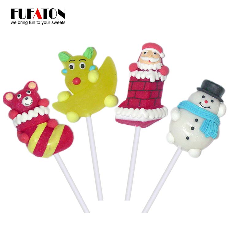 Different cartoon shaped candy Lollipops for Christmas