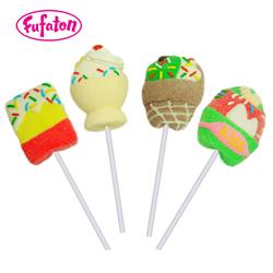 Ice Cream Shaped Marshmallow Lollipop Candy