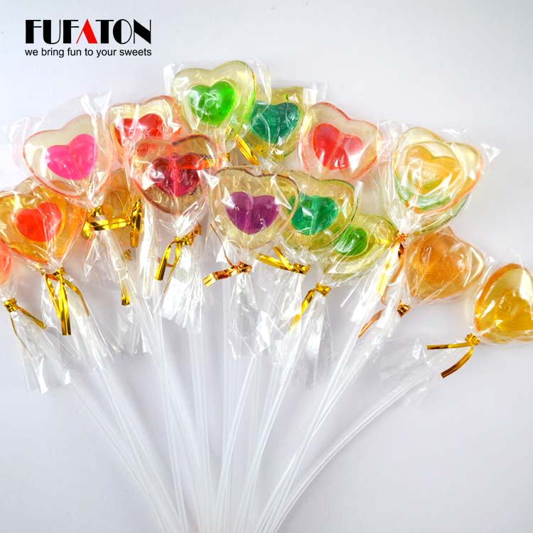 Healthy Sugar Free Flower Rose Shaped Twinkle Crystal long stick Bouquet Lollipop Candy
