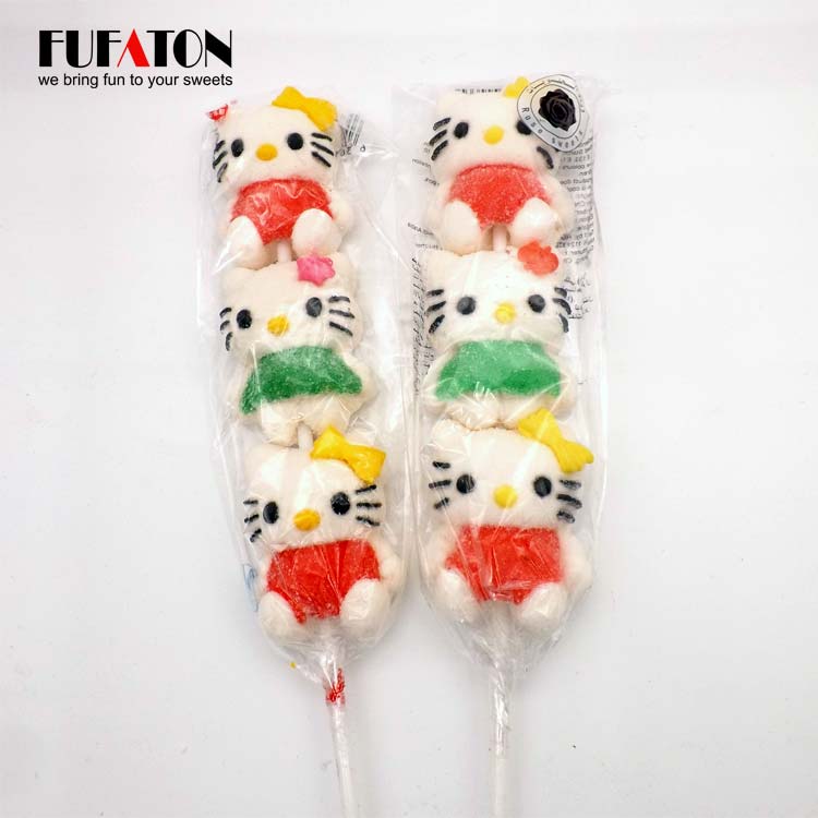 Lovely Hello Kitty Marshmallow Kebab Lollipop Candy