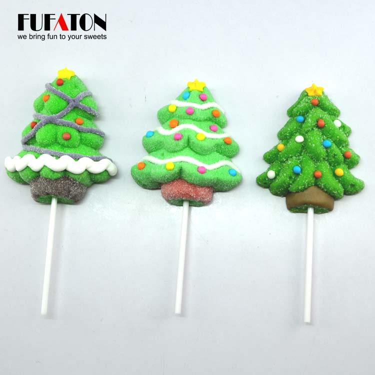 Christmas Tree Marshmallow Lollipops