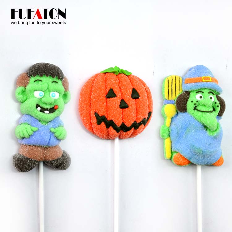 Marshmallow lollipops for Halloween