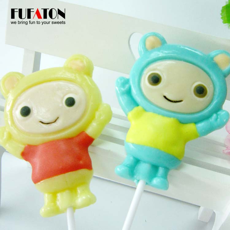 50g Teletubbies shaped character candy lollipop for boys and girls