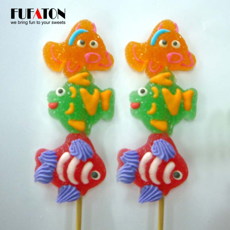 Ocean fish shaped jelly candy Kebab