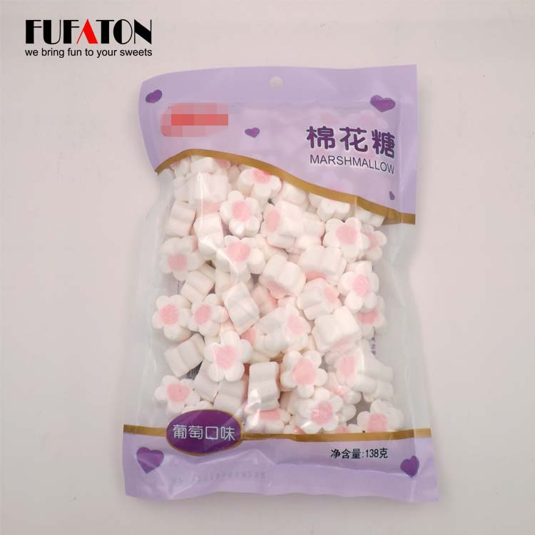 Flower shaped Marshmallows in bags