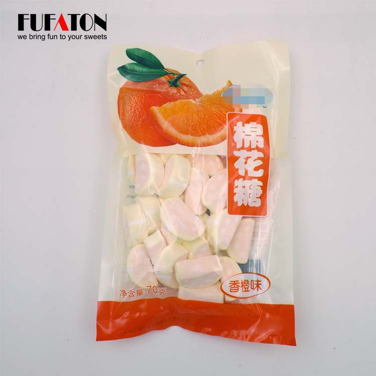 Orange slice marshmallows in bag