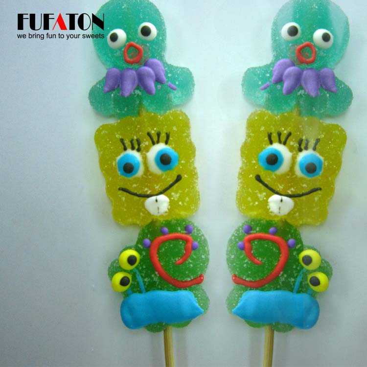 Ocean fish shaped jelly candy Kebab