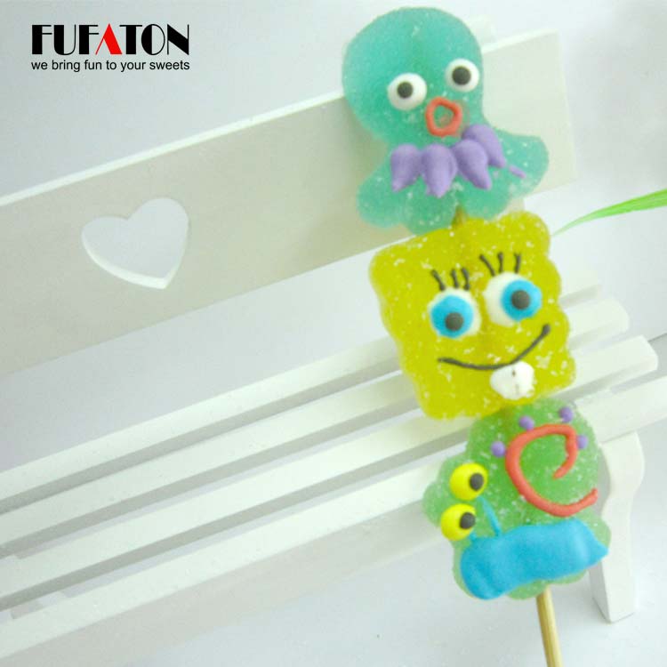 Ocean fish shaped jelly candy Kebab