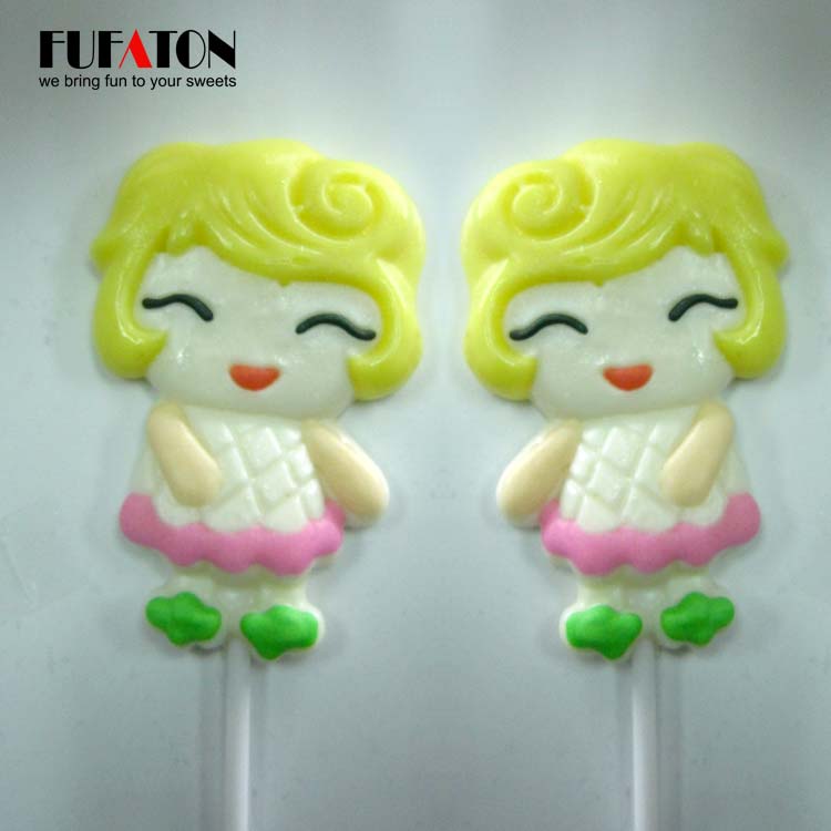 Lovely Girl shaped Hard Candy Lollipop