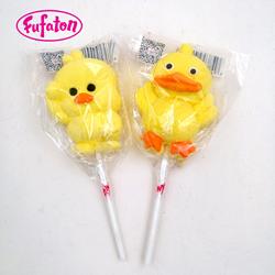 Fruity Flavored Chicken Shaped Marshmallow Lollipop Candy Wholesale