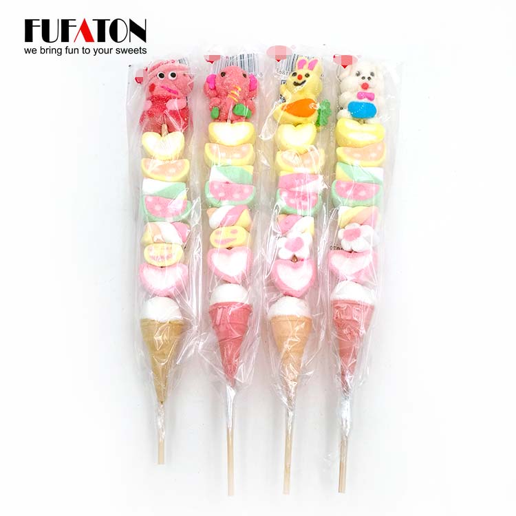 Long stick Fun Mallow Kebab Lollipop