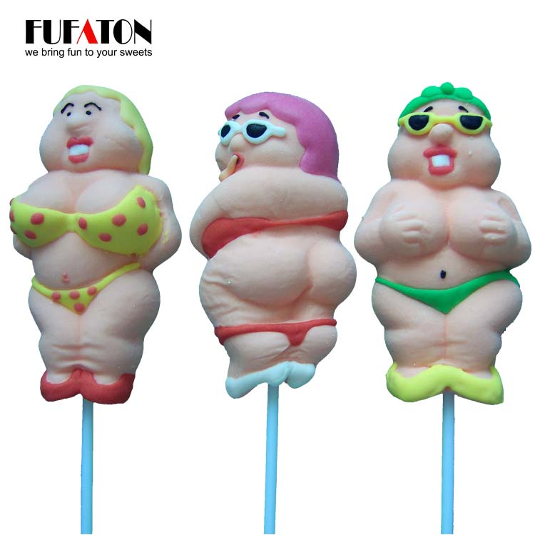 Beach Girl shaped marshmallow pop