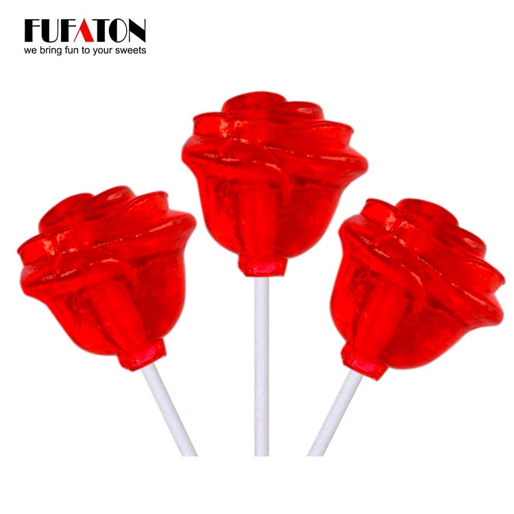 3D Rose Shaped Lollipops Candy for Valentine