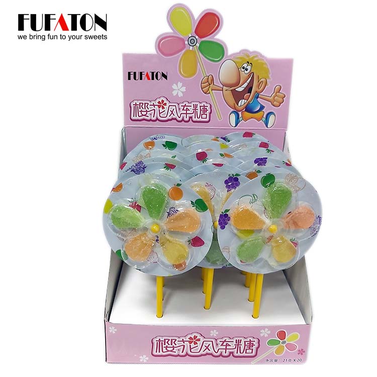 Jelly windmill lollipop candy