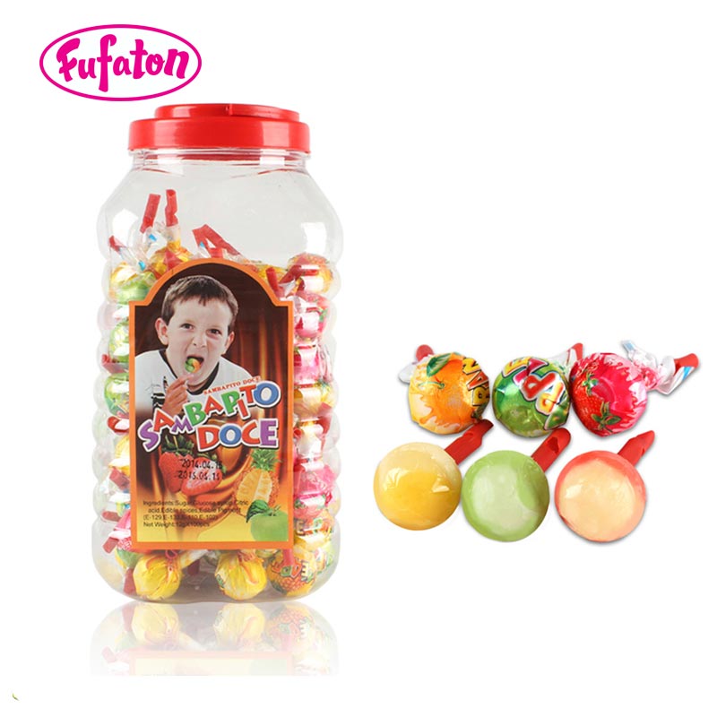 Bubble gum filled Lollipops in Jar