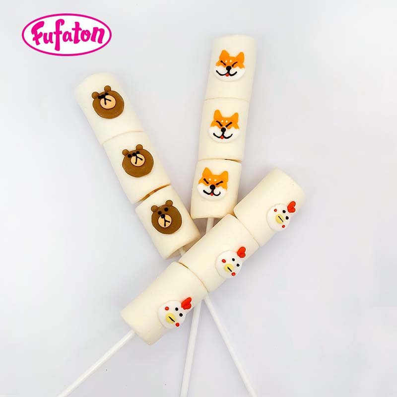 Decorated Mallow Kebab lollipop candy