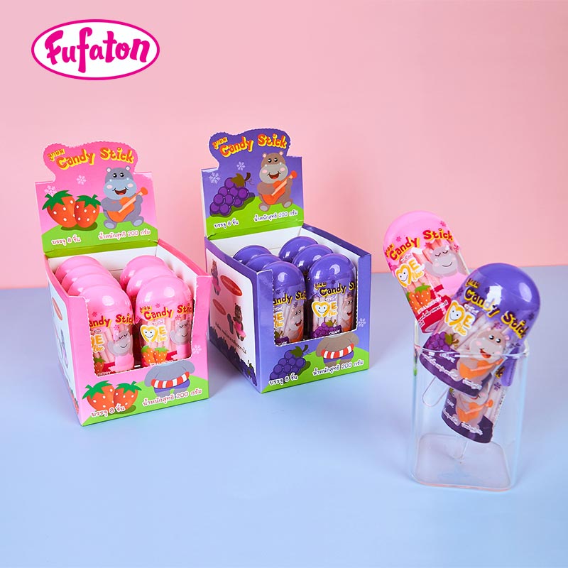 Fruit Flavored Colorful Glucose Straw Powder Candy CC Stick