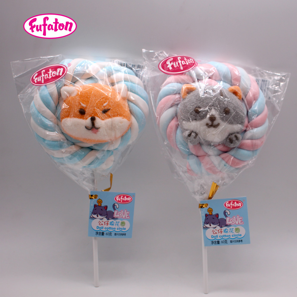 Large Twist Personalized Giant Marshmallow Lollipop with Decorations