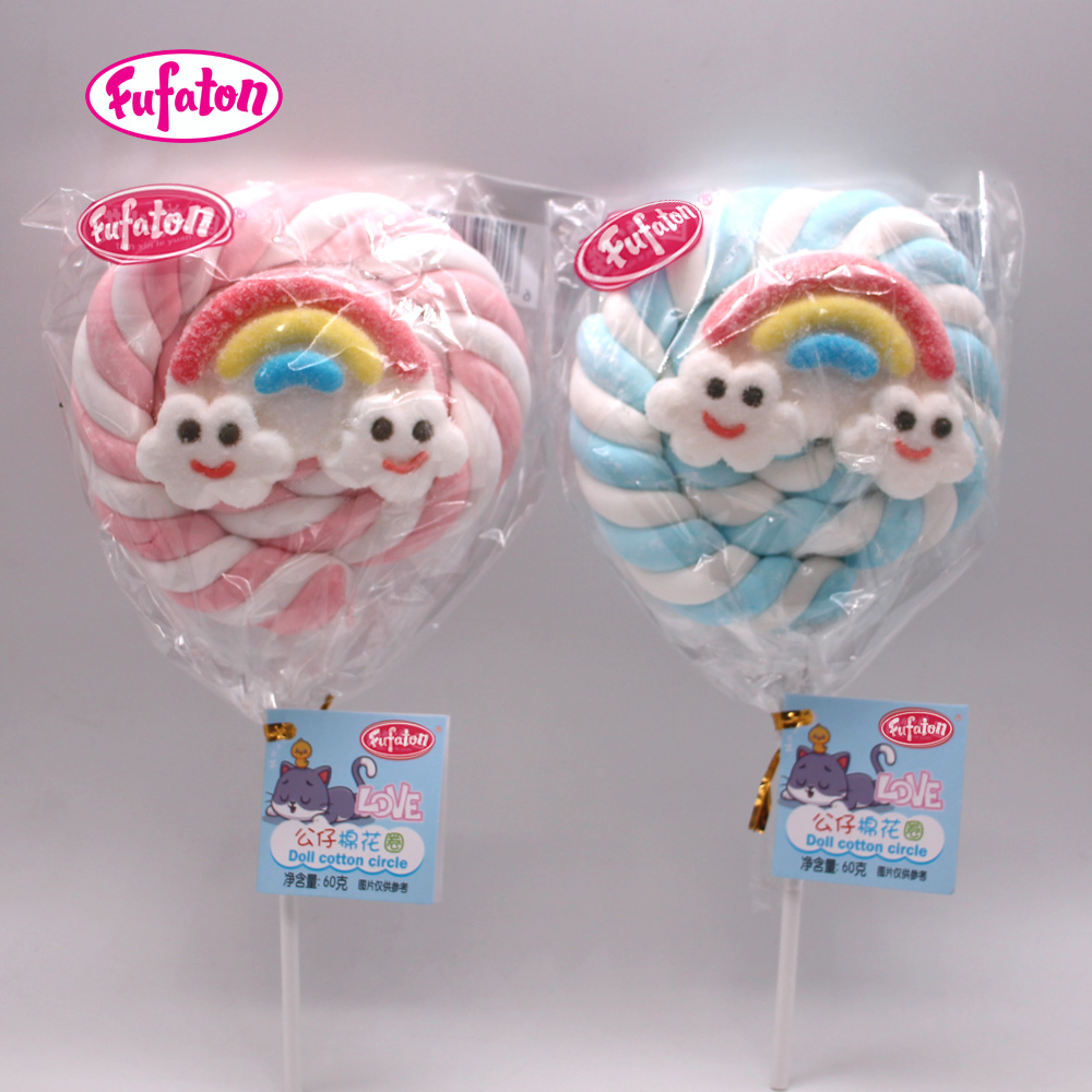 Large Twist Personalized Giant Marshmallow Lollipop with Decorations