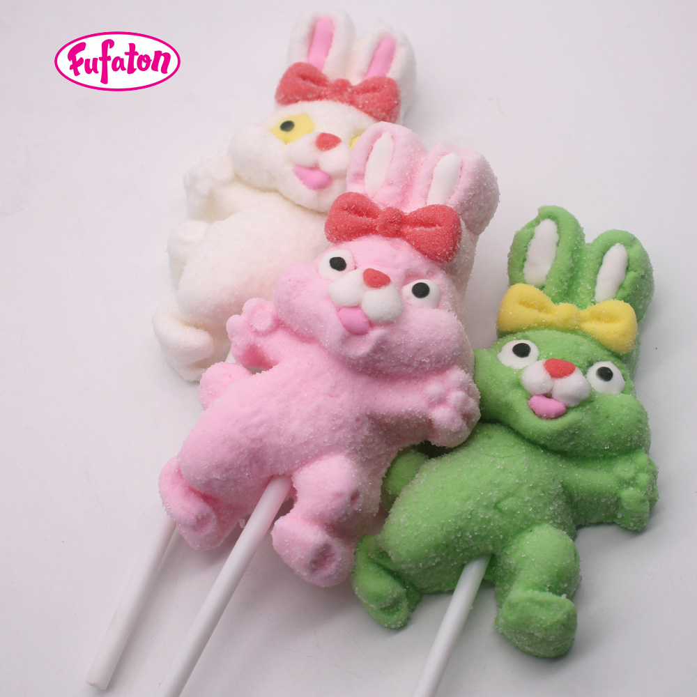 Bunny Shaped Marshmallow Lollipop Candy