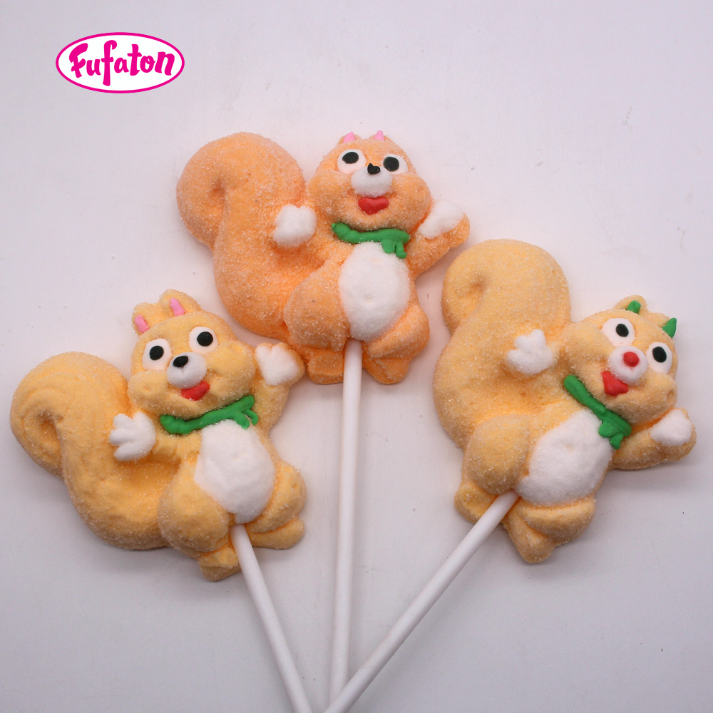 Squirrel Shaped Marshmallow Lollipop Candy
