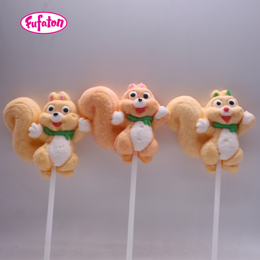 Squirrel Shaped Marshmallow Lollipop Candy