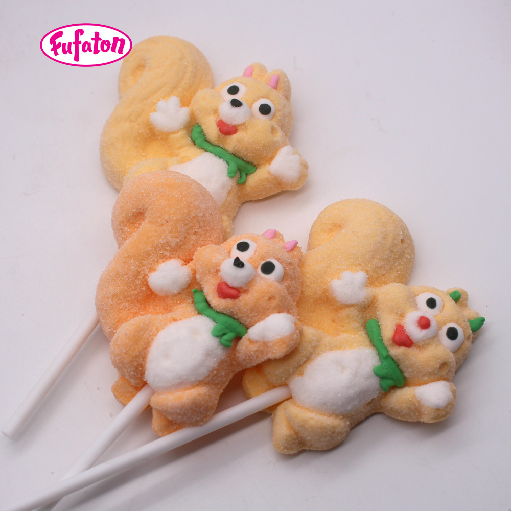 Squirrel Shaped Marshmallow Lollipop Candy