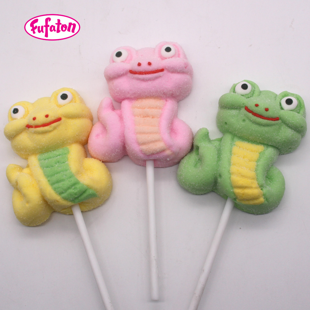 Snake and Snakelet Shaped Marshmallow Lollipop Candy