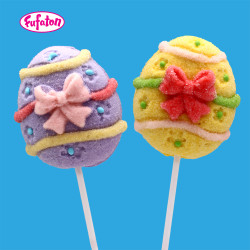 Decorated Bunny and Egg Marshmallow Lollipop Candy for Easter