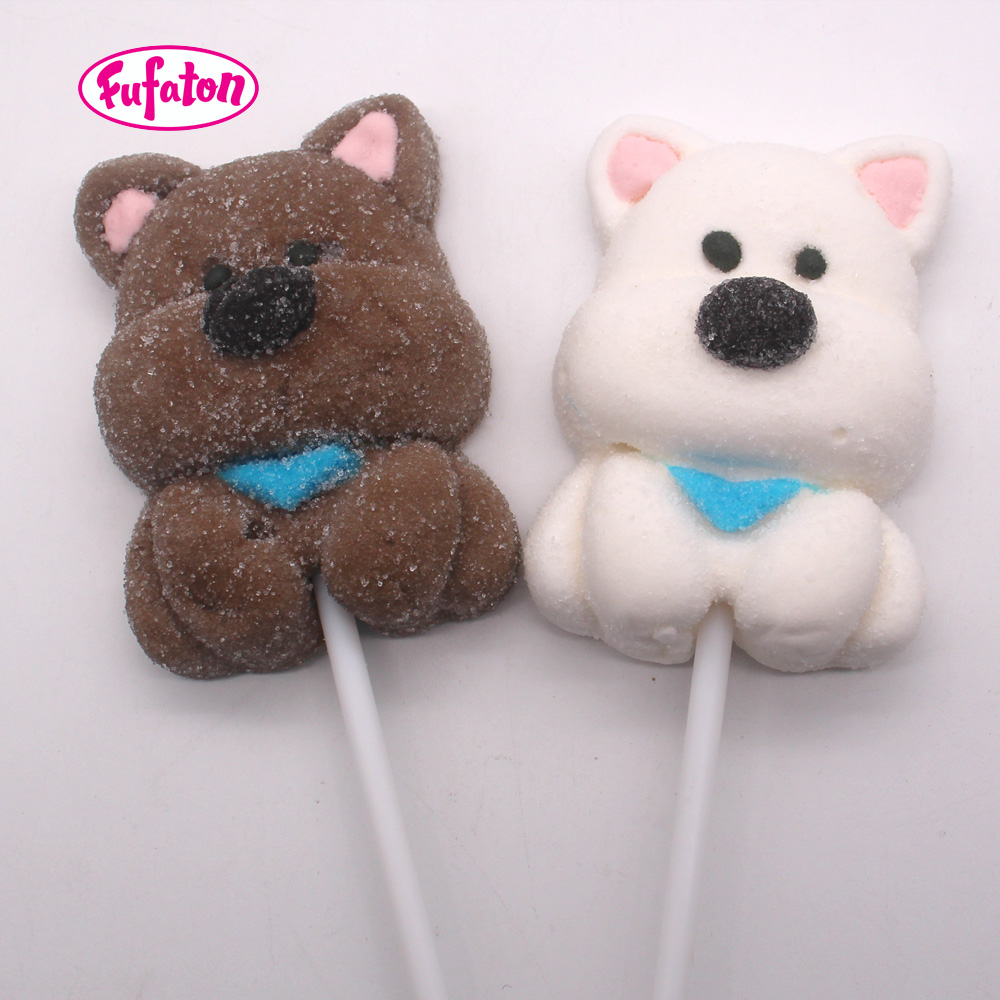 Cute Baby Cat & Puppy Marshmallow Lollipops | Animal Shaped Candy Party Treats