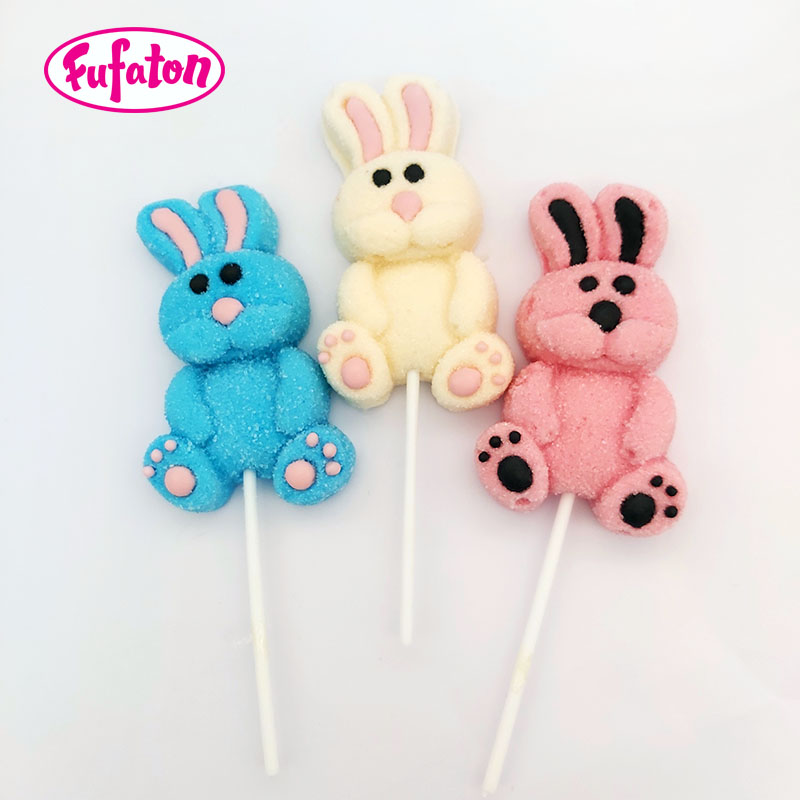 Lovely Rabbit Shaped Marshmallow Lollipop Candy Wholesale | Cute Bunny Candy Manufacturer